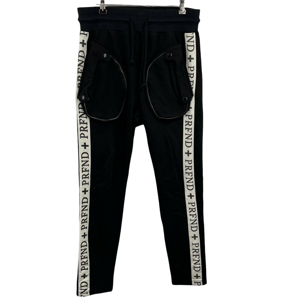 Profound Aesthetic PRFND Tape Sweatpants Black Size‎ Medium